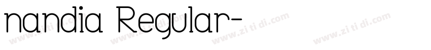 nandia Regular字体转换